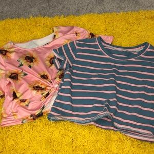 Romwe Crop Top Set of 2